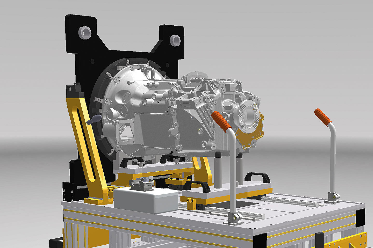 Eol-Funktionsprüfstand von Blum-Novotest zum testen von Heavy-Truck Getrieben