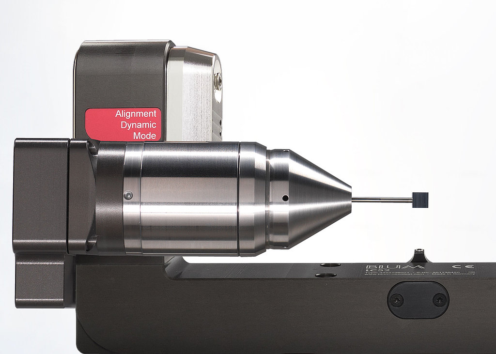 Lasermesssystem und Messtaster inklusive pneumatisch gesteuerter Schutzhülse