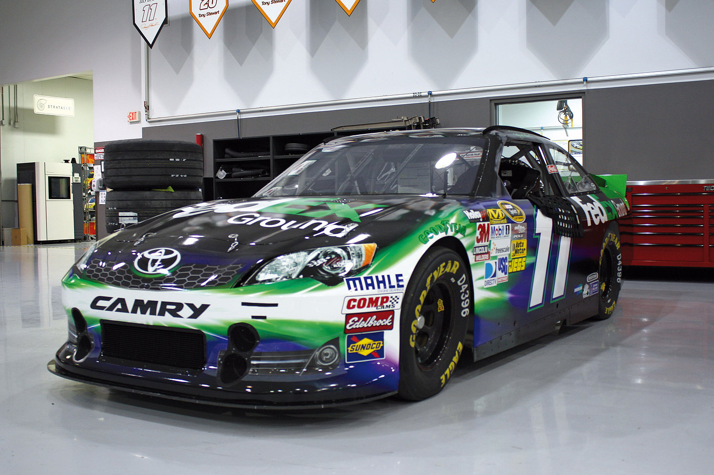 Measuring Components of Blum-Novotest are used in the production of the NASCAR-Team „Joe Gibbs Racing“