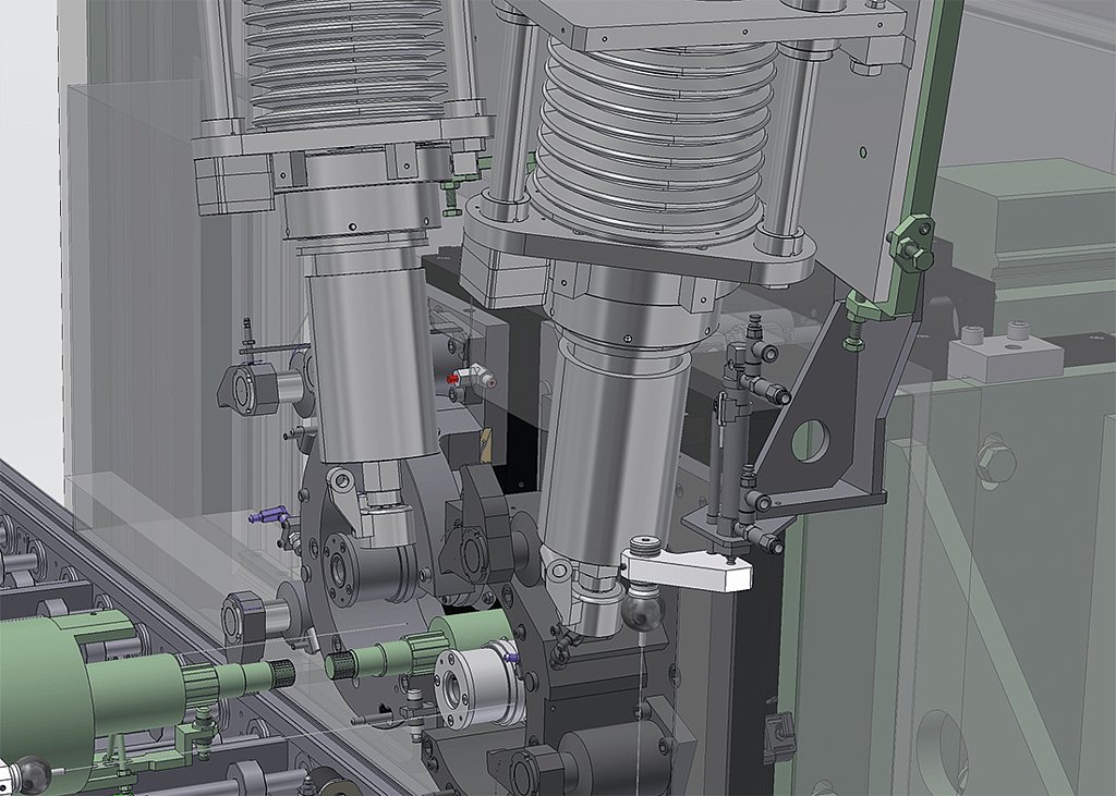 Blum-Novotest Front-Quer-Getriebeprüfstand - Automatisches Schalten mit zwei Schaltrobotern