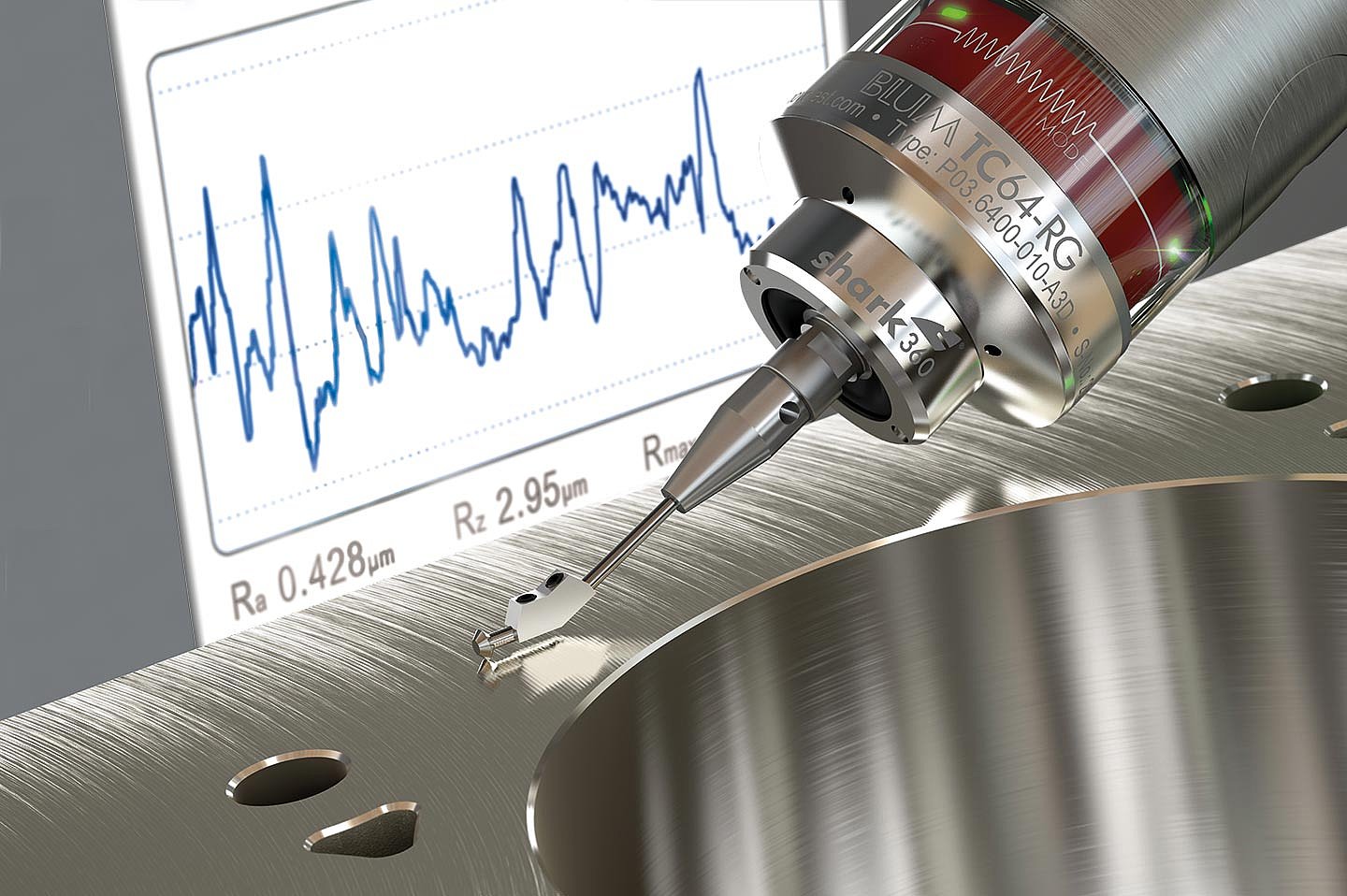 Measurement of the surface roughness of workpieces with BLUM surface roughness gauges