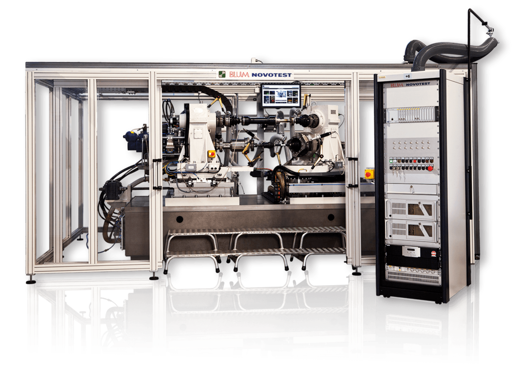 Blum-Novotest NVH test stand for drive shafts in complete view
