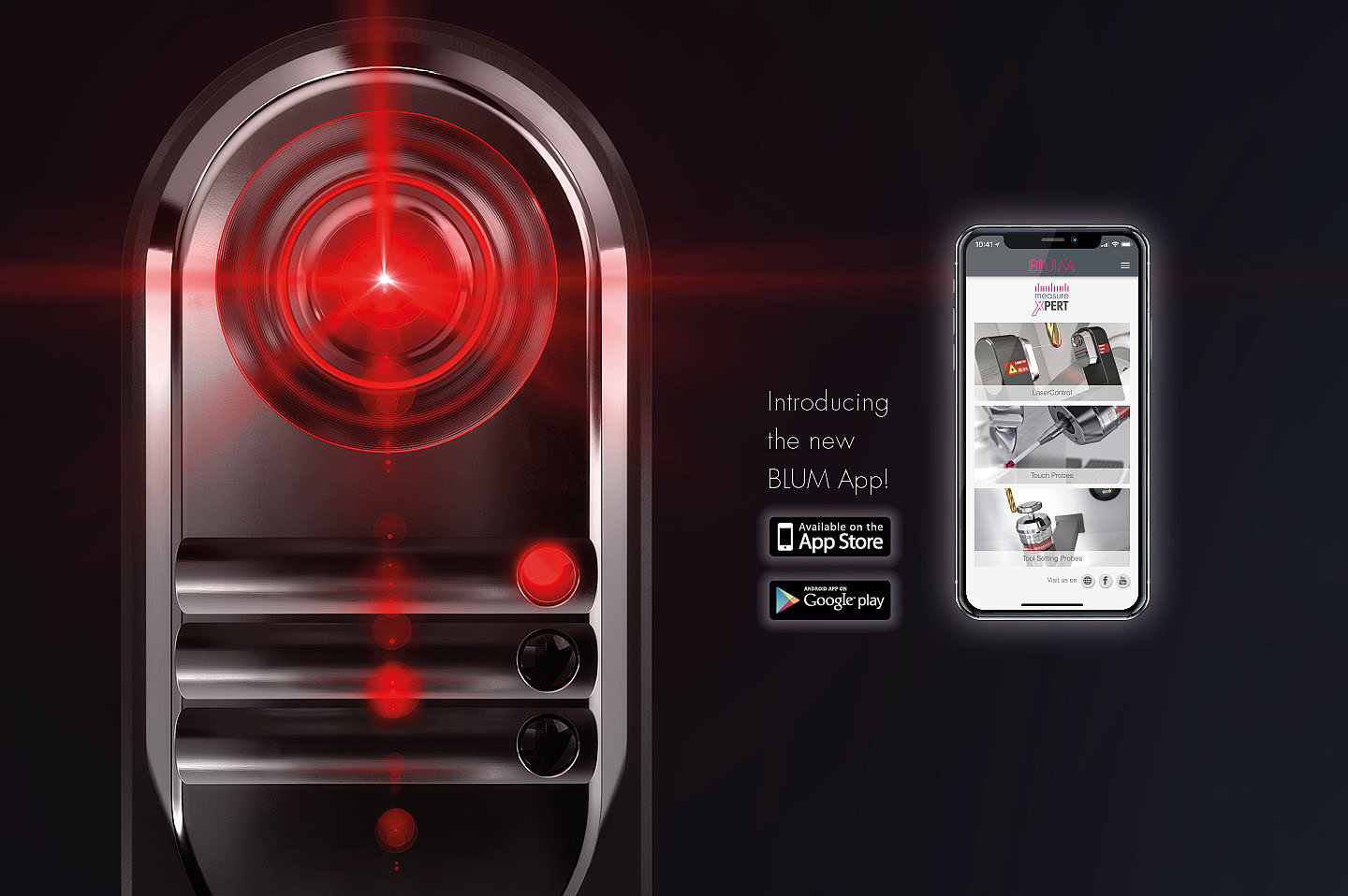 App for laser tool setters and touch probes by BLUM