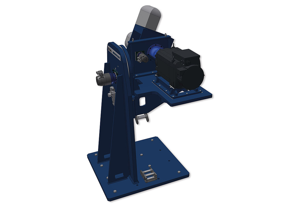 Swing test stand from Blum-Novotest for transmissions - Simulation of roll angle