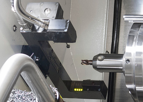 Das kombinierte Lasermesssystem mit 3D Messtaster kommt bei der Einstellung und Überwachung des kompletten Werkzeugspektrums zum Einsatz.