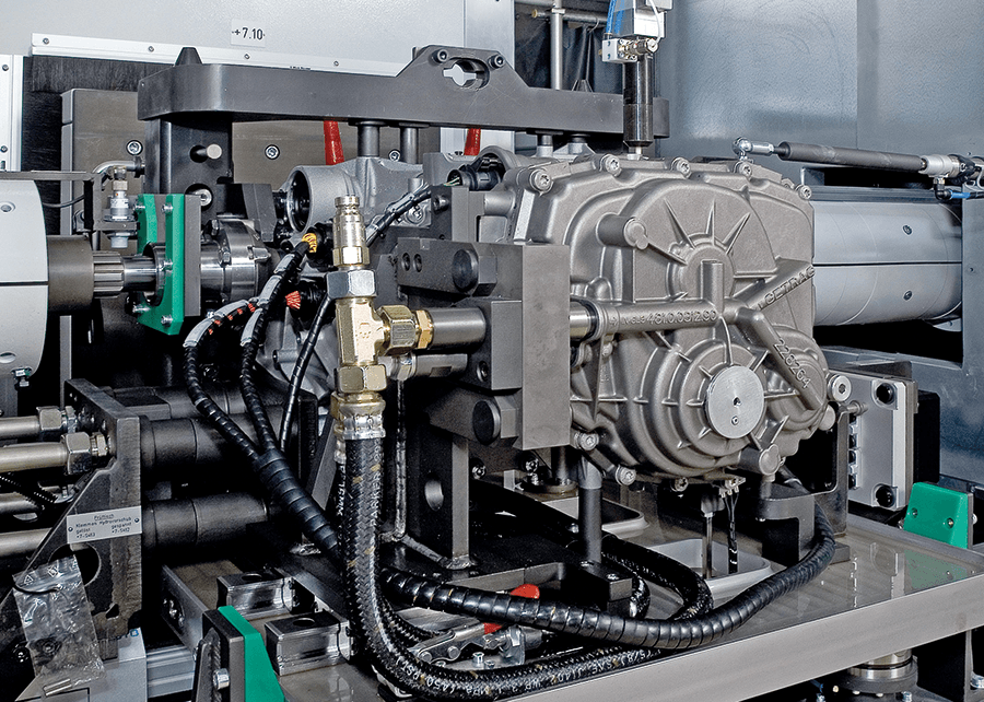 Blum-Novotest Prüfstand für Doppelkupplungsgetriebe - Vollautomatischer Prüfablauf